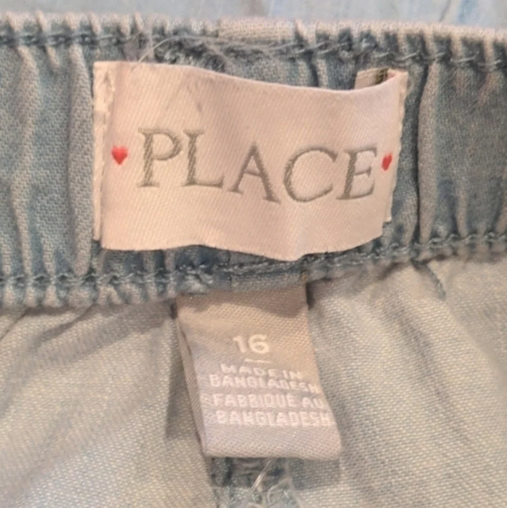 The Children's Place Arizona Wash Light Blue Elastic Waist Pull On Shorts